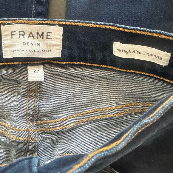 Frame Denim Womens Ali High Rise Cigarette Dark Wash Jeans Stretch 27 - Picture 7 of 9